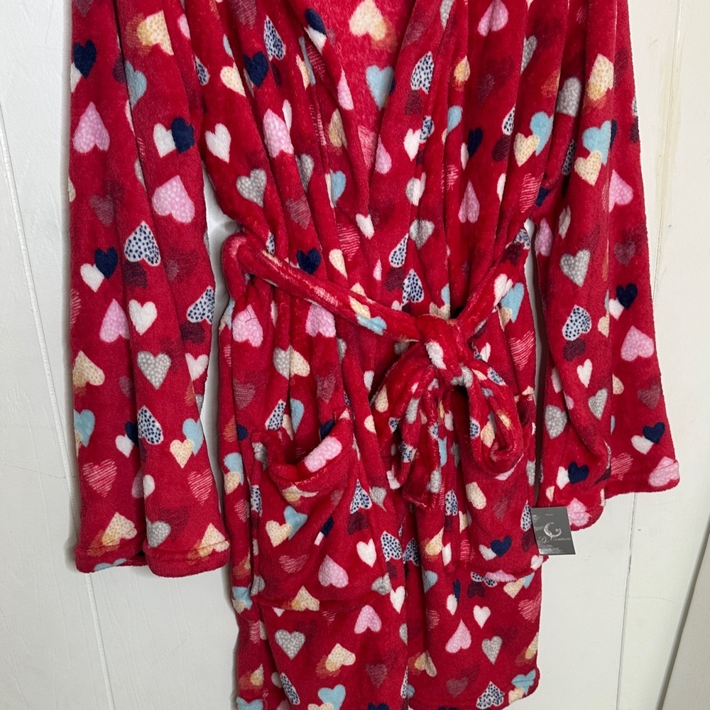 Pj Couture Vibrant Heart Patterned Robe - Picture 2 of 12